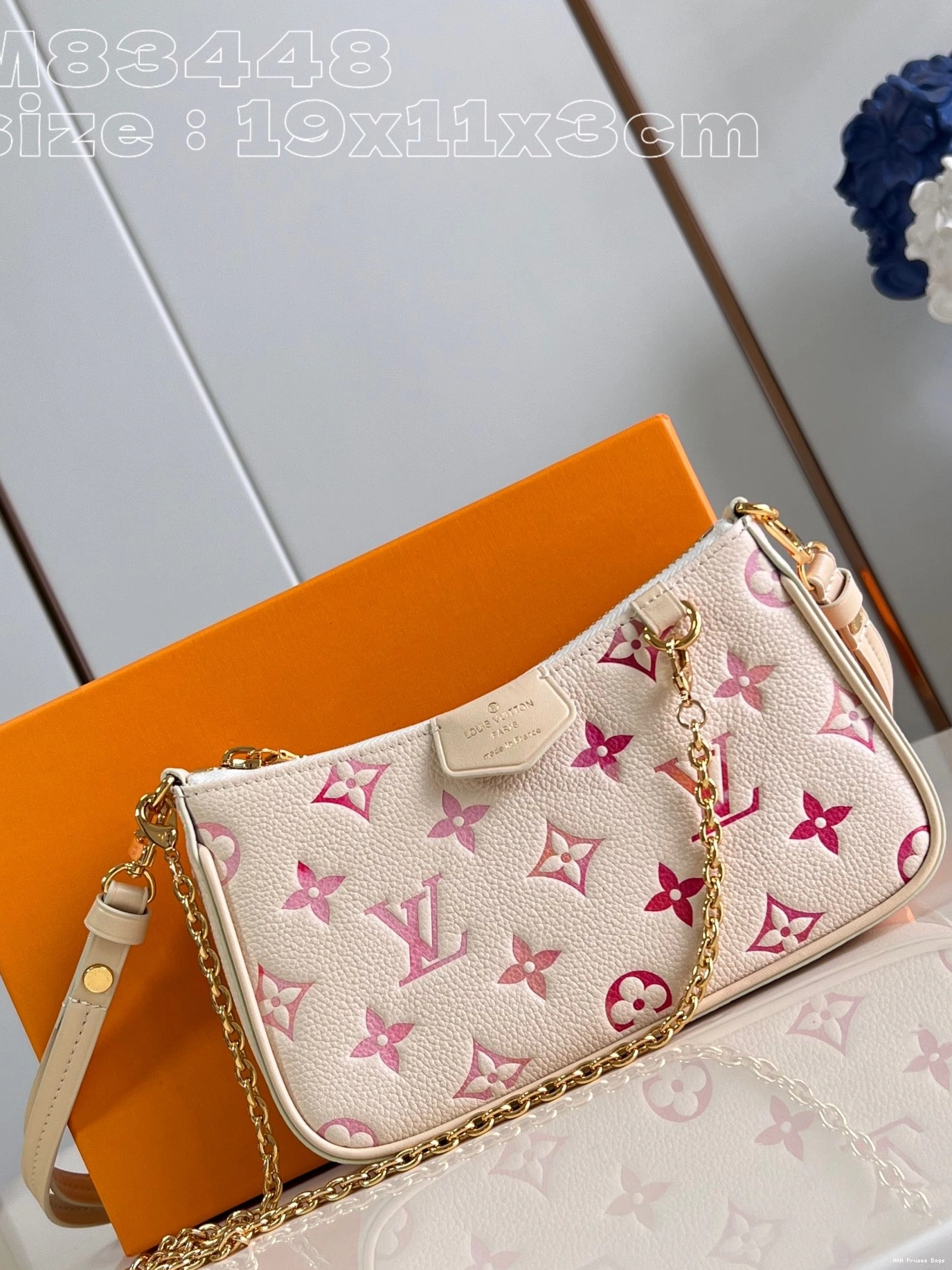 AAA Pruses Bags POUCH LOUIS STRAP ON VUITTON EASY 0820